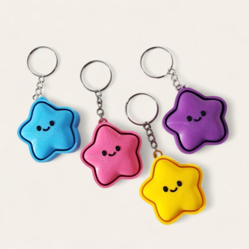 3D Printing Link - Chaveiro Fidget Clicker Estrela 3D Fofo,