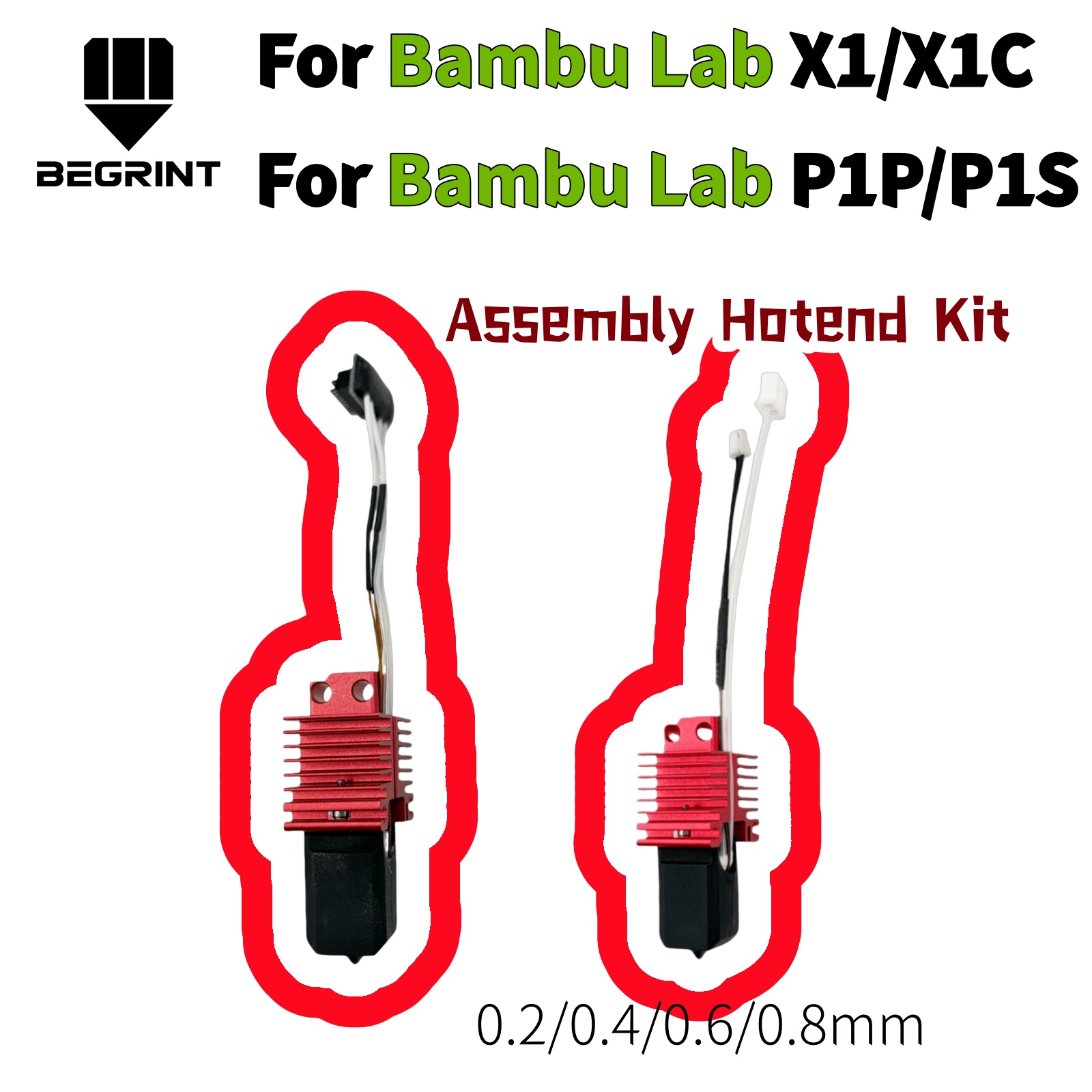 3D Printing Bambu - Kit Completo de Montagem da Cabeça