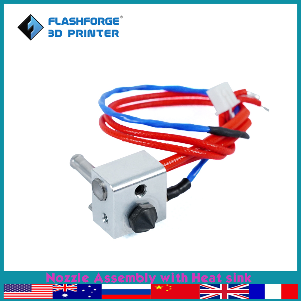 Nozzle 0.4Mm Hardened - Conjunto de bico FLASHFORGE com dissipador