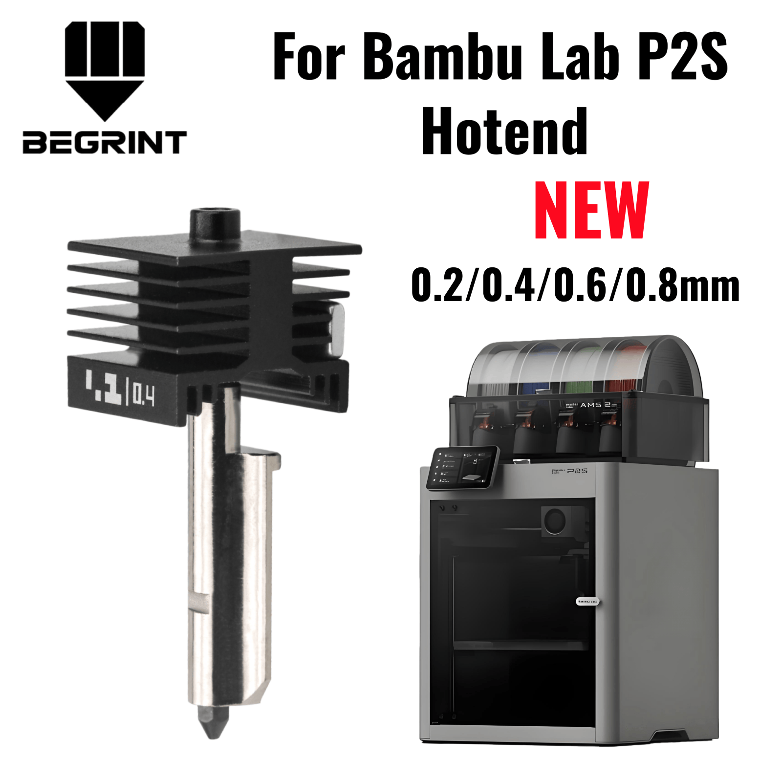 3D Printing Bambu - Bico de Aço Temperado para Hotend