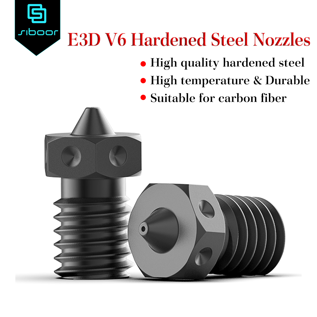 Nozzle 0.4Mm Hardened - Bico e3d v6 de alta qualidade,