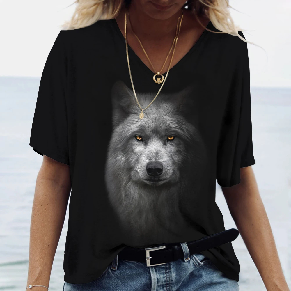Camiseta feminina estampada co - 3D Printing Dragon avaliação e preço
