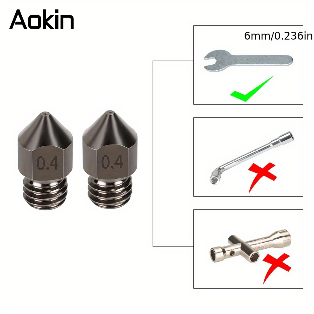 1/5/10 peças bocal mk8 atualiz - Nozzle 0.4Mm Hardened avaliação e preço