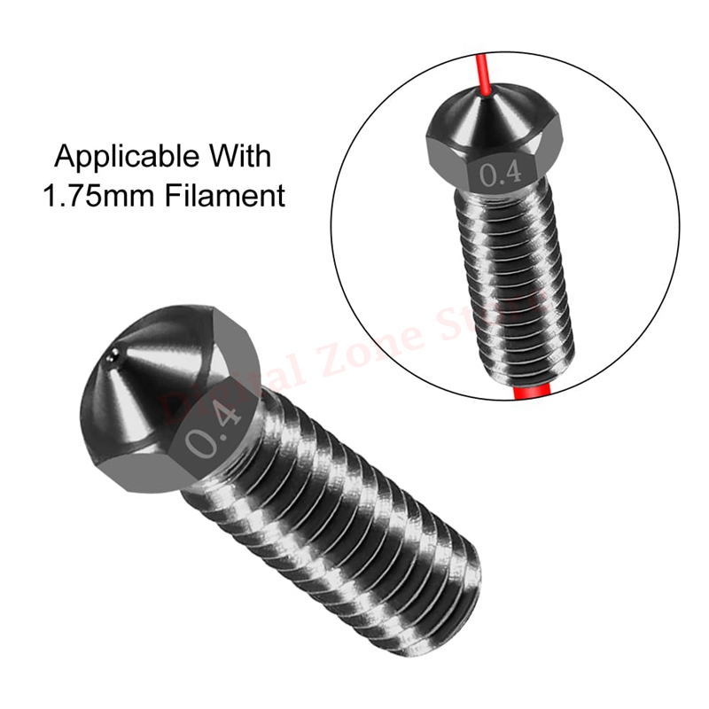 Aço endurecido v6 vulcão bocal - Nozzle 0.4Mm Hardened avaliação e preço