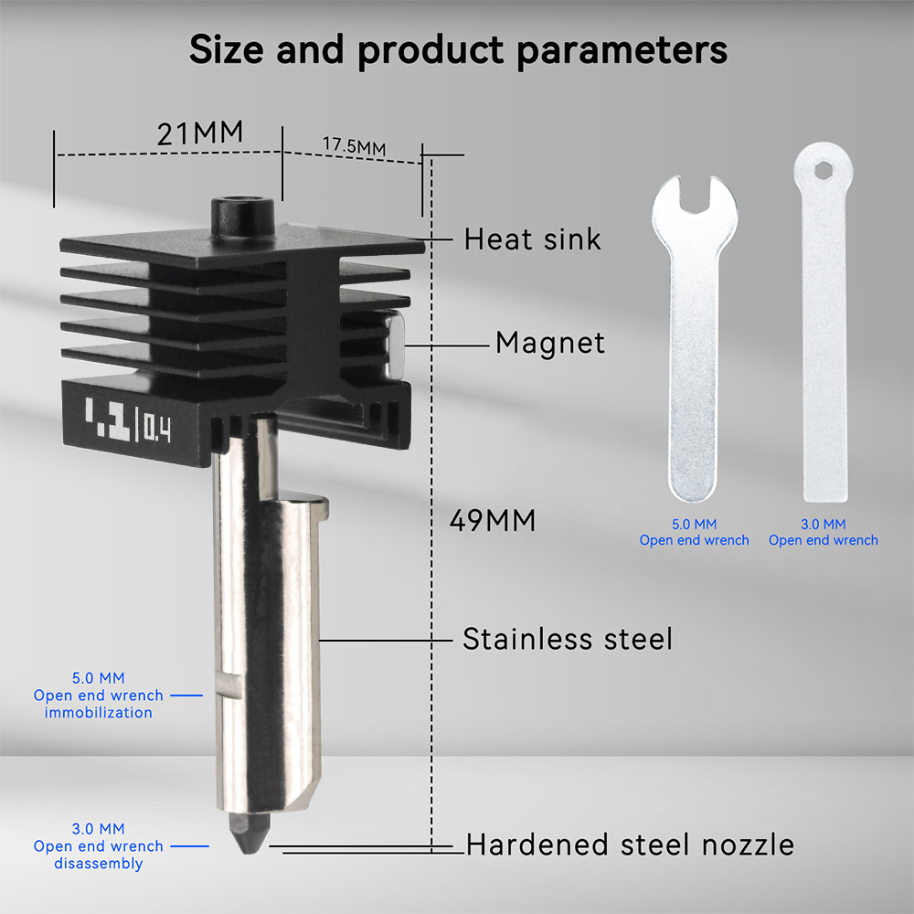 Bico de Aço Temperado para Hot - 3D Printing Bambu avaliação e preço
